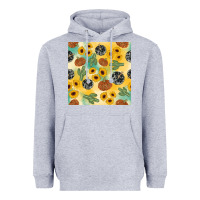 Heather Grey leopard pumpkin cactus sunflower seamless Heavyweight Hoodie - AdoDesignShop