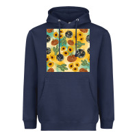 Navy leopard pumpkin cactus sunflower seamless Heavyweight Hoodie - AdoDesignShop