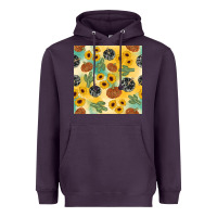 Plum leopard pumpkin cactus sunflower seamless Heavyweight Hoodie - AdoDesignShop