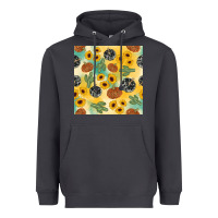 Smoke leopard pumpkin cactus sunflower seamless Heavyweight Hoodie - AdoDesignShop