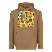 Toasted Coconut leopard pumpkin cactus sunflower seamless Heavyweight Hoodie - AdoDesignShop
