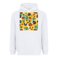 White leopard pumpkin cactus sunflower seamless Heavyweight Hoodie - AdoDesignShop