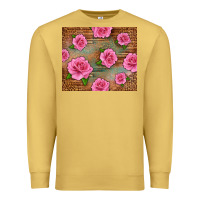 Antique Gold Western Pink Roses Premium Sweatshirt - LillyAllenDesigns