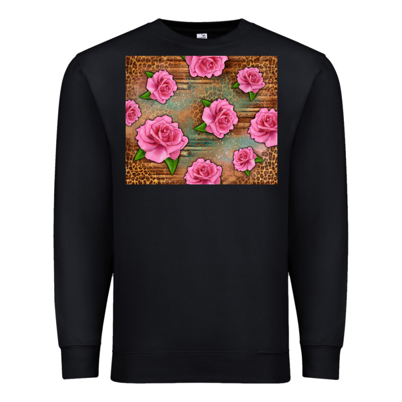 Western Pink Roses Premium Sweatshirt by LillyAllenDesigns | Teevron