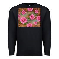 Black Western Pink Roses Premium Sweatshirt - LillyAllenDesigns