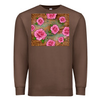 Chestnut Western Pink Roses Premium Sweatshirt - LillyAllenDesigns
