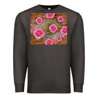 Smoke Western Pink Roses Premium Sweatshirt - LillyAllenDesigns