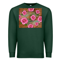 Sports Green Western Pink Roses Premium Sweatshirt - LillyAllenDesigns
