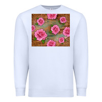 White Western Pink Roses Premium Sweatshirt - LillyAllenDesigns