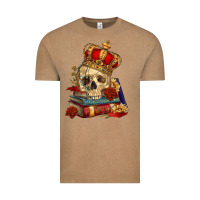 Vintage Coffee Skull With Crown Vintage Tee - RanaPortraitStore