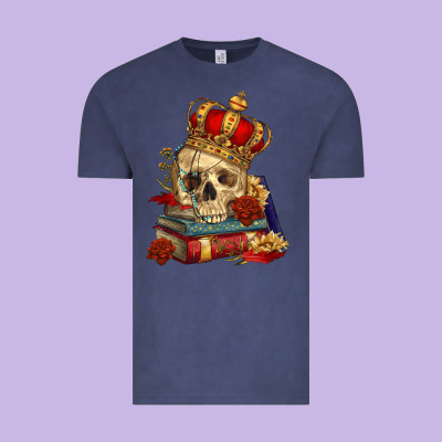 Vintage Tee Skull With Crown
