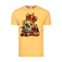 Vintage Mustard Skull With Crown Vintage Tee - RanaPortraitStore