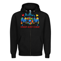 Black autism mom like a normal mom except much cooler Zipper Hoodie - JahusDesignShop