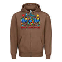 Chestnut autism mom like a normal mom except much cooler Zipper Hoodie - JahusDesignShop