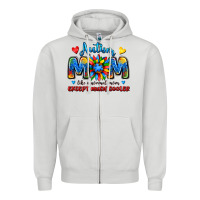 Dove Grey autism mom like a normal mom except much cooler Zipper Hoodie - JahusDesignShop
