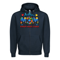 Navy autism mom like a normal mom except much cooler Zipper Hoodie - JahusDesignShop