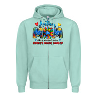 Seafoam autism mom like a normal mom except much cooler Zipper Hoodie - JahusDesignShop