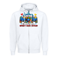 White autism mom like a normal mom except much cooler Zipper Hoodie - JahusDesignShop