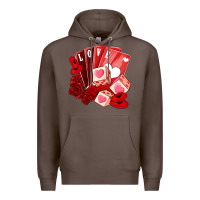 Coffee valentines day feeling lucky Premium Hoodie - NancyCooperArtShop