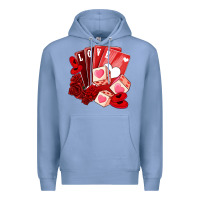 Colony Blue valentines day feeling lucky Premium Hoodie - NancyCooperArtShop