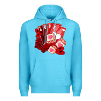 Ocean Blue valentines day feeling lucky Premium Hoodie - NancyCooperArtShop
