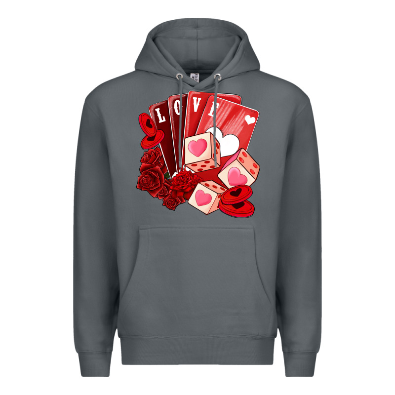 Valentines Day Feeling Lucky Premium Hoodie by NancyCooperArtShop | Teevron