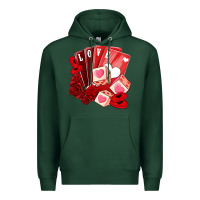 Sports Green valentines day feeling lucky Premium Hoodie - NancyCooperArtShop