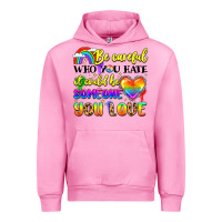 Fuchsia Pink be careful who you hate it could be someone you Urban Hoodie - LillyAllenDesigns