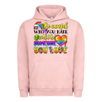 Pigment Salmon be careful who you hate it could be someone you Urban Hoodie - LillyAllenDesigns