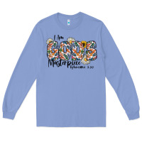 Colony Blue I Am Gods Master Piece Ephesians Long Sleeve Tee - CowhideDigitalArt
