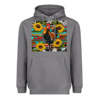 Storm western coop animals rooster sunflowers cowhide wooden serape glitter Heavyweight Hoodie - Artiststas