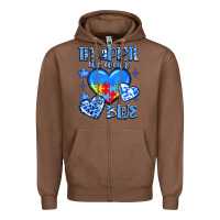 Chestnut in april we wear blue Zipper Hoodie - JahusDesignShop