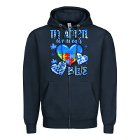 Navy in april we wear blue Zipper Hoodie - JahusDesignShop