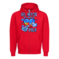 Red in april we wear blue Zipper Hoodie - JahusDesignShop