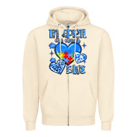Sandshell in april we wear blue Zipper Hoodie - JahusDesignShop