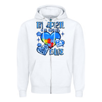 White in april we wear blue Zipper Hoodie - JahusDesignShop