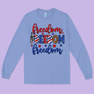 Freedom Freedom Freedom Long Sleeve Tee Designed By Neo Western