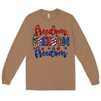Toasted Coconut Freedom freedom freedom Long Sleeve Tee - Neo Western