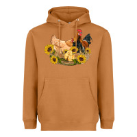 Meerkat western coop animals farm chicken chick rooster sunflowers Heavyweight Hoodie - Artiststas