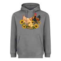 Storm western coop animals farm chicken chick rooster sunflowers Heavyweight Hoodie - Artiststas