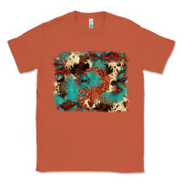 Copper aztec turquoise glitter cowhide  tooled leather ba Classic Tee - FaDigitalArtStudio