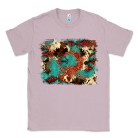 Lilac aztec turquoise glitter cowhide  tooled leather ba Classic Tee - FaDigitalArtStudio