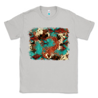 Moon Dust aztec turquoise glitter cowhide  tooled leather ba Classic Tee - FaDigitalArtStudio