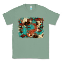 Sage aztec turquoise glitter cowhide  tooled leather ba Classic Tee - FaDigitalArtStudio