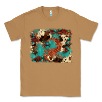 Toasted Coconut aztec turquoise glitter cowhide  tooled leather ba Classic Tee - FaDigitalArtStudio