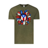 Vintage Olive puerto rico sunflower Vintage Tee - texasbilliewilder