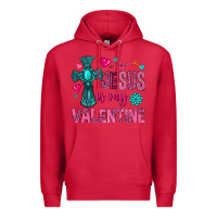 Cardinal jesus is my valentine Premium Hoodie - NancyCooperArtShop