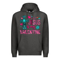 Charcoal Heather jesus is my valentine Premium Hoodie - NancyCooperArtShop