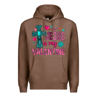 Chestnut jesus is my valentine Premium Hoodie - NancyCooperArtShop