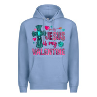 Colony Blue jesus is my valentine Premium Hoodie - NancyCooperArtShop
